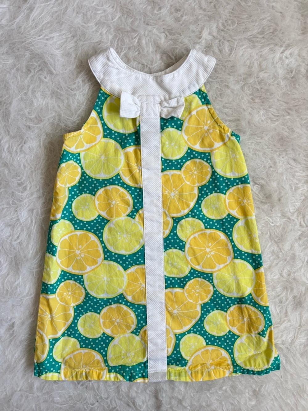 Gymboree Girls Bright Lemon & Citrus Print Summer Dress